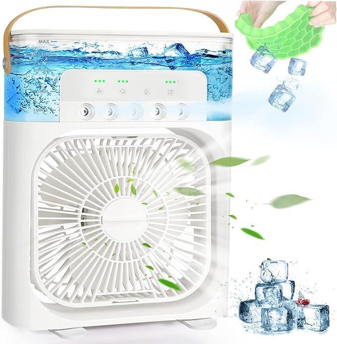 MINI PORTABLE MIST COOLER - 1PC PORTABLE COOLER WITH 5 MIST PORTALS AND 60° OF ADJUSTMENT