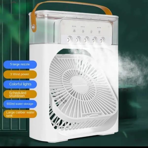 MINI PORTABLE MIST COOLER - 1PC PORTABLE COOLER WITH 5 MIST PORTALS AND 60° OF ADJUSTMENT
