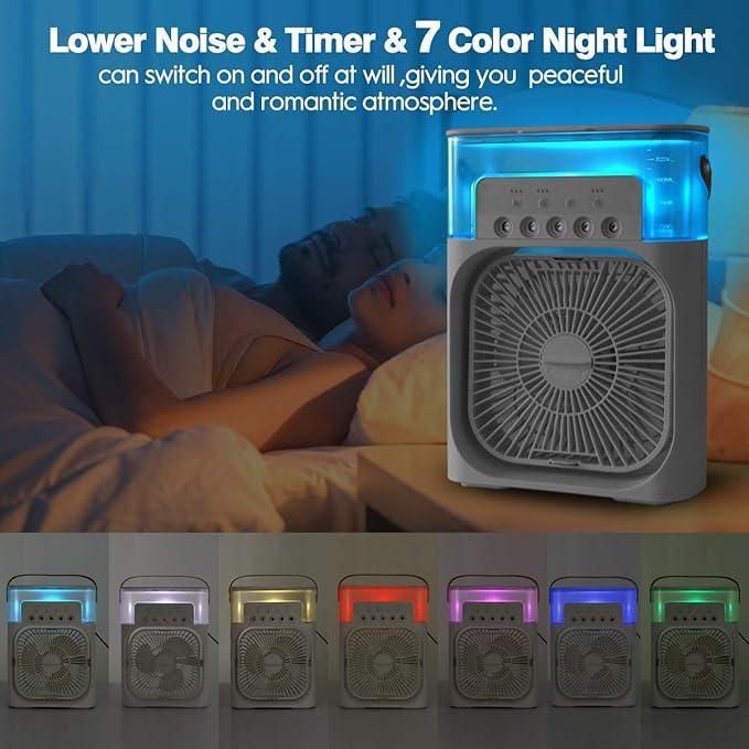MINI PORTABLE MIST COOLER - 1PC PORTABLE COOLER WITH 5 MIST PORTALS AND 60° OF ADJUSTMENT