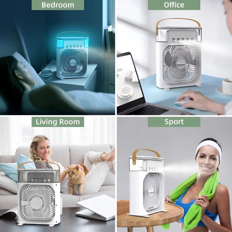 MINI PORTABLE MIST COOLER - 1PC PORTABLE COOLER WITH 5 MIST PORTALS AND 60° OF ADJUSTMENT