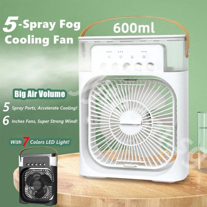 MINI PORTABLE MIST COOLER - 1PC PORTABLE COOLER WITH 5 MIST PORTALS AND 60° OF ADJUSTMENT