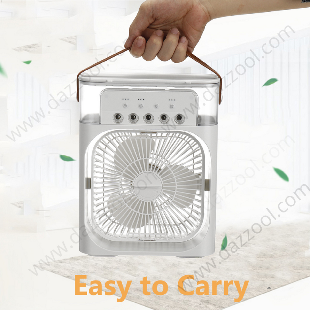 MINI PORTABLE MIST COOLER - 1PC PORTABLE COOLER WITH 5 MIST PORTALS AND 60° OF ADJUSTMENT